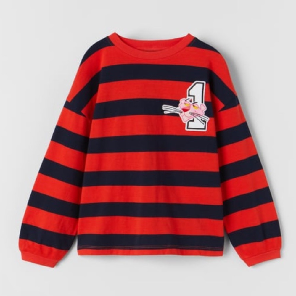 Zara Pink Panther long sleeve shirt size 8